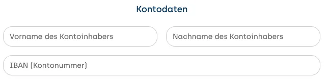 Enter your bank details